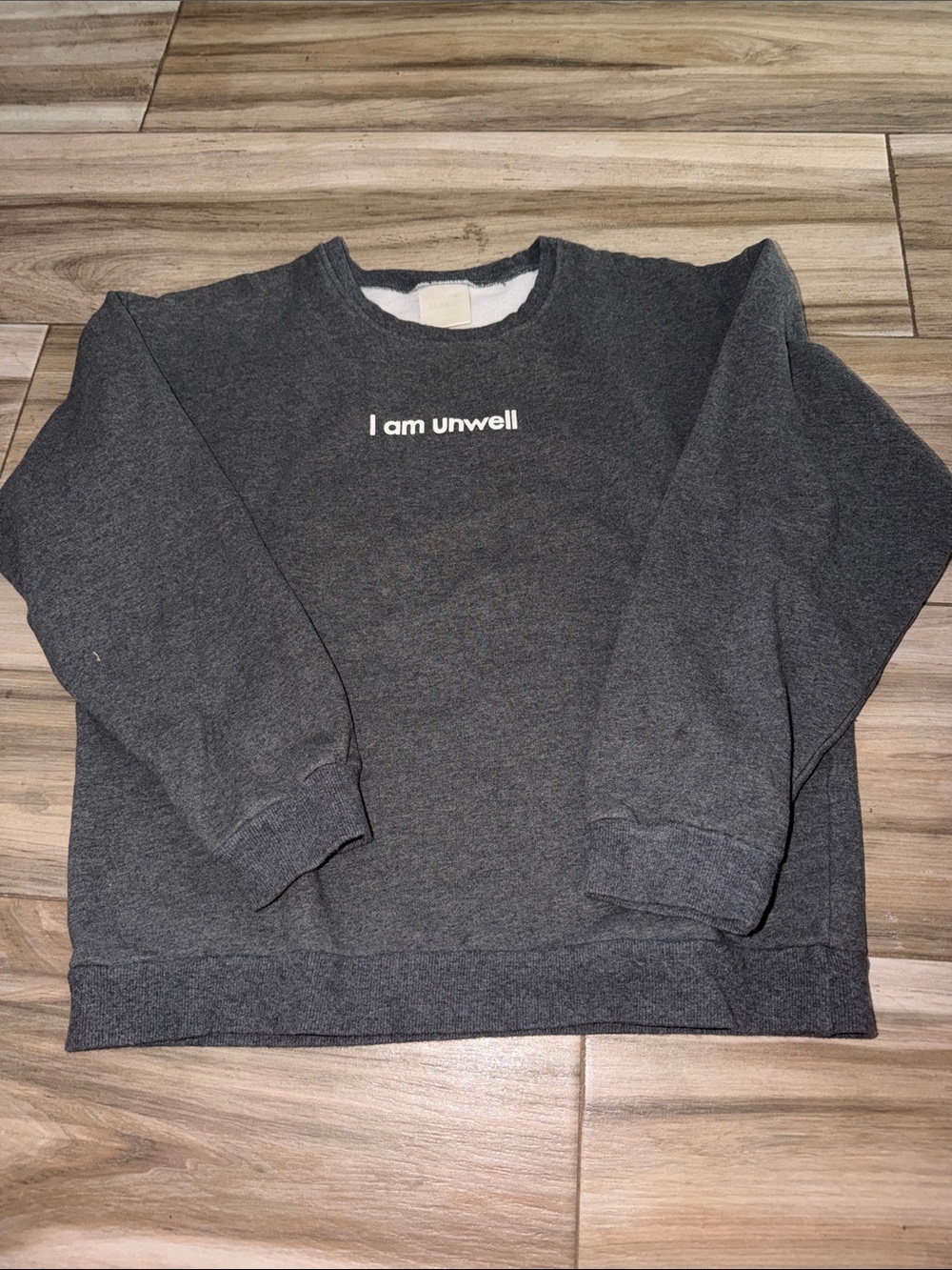 Charcoal Gray 'I Am Unwell' Barstool sports Alex Cooper Crewneck Sweatshirt